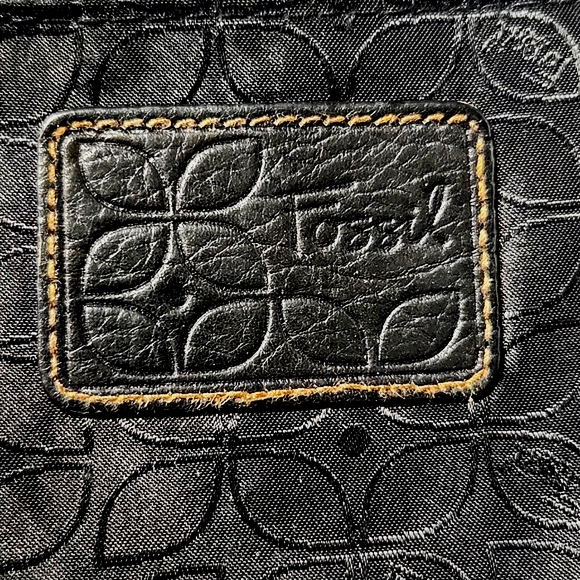 Fossil Vintage Black Pebbled Leather Crossbody Shoulder Bag Purse EUC - Picture 5 of 16